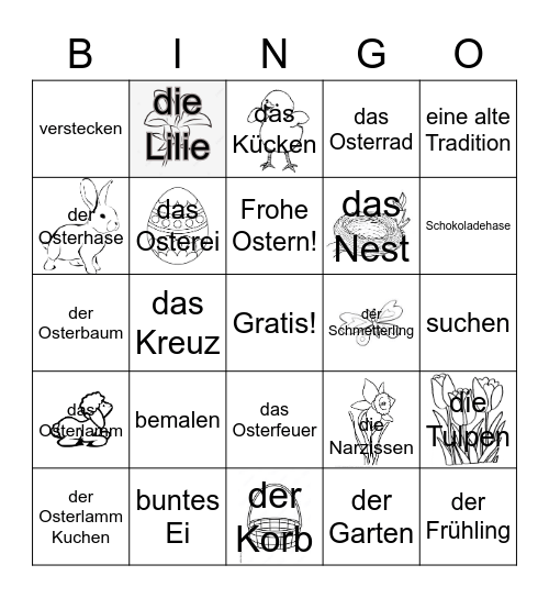 Frohe Ostern! Bingo Card