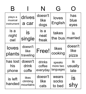 BINGO Card
