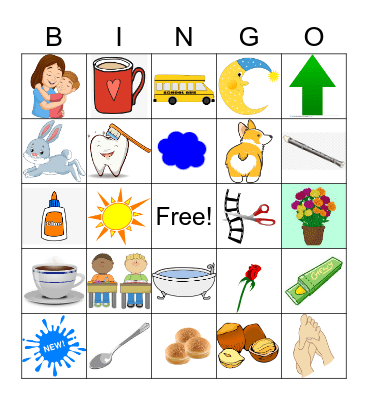 Long and Short u Words Bingo Card