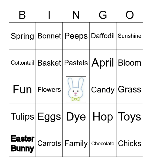 Easter Bingo Card