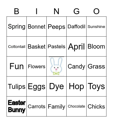 Easter Bingo Card