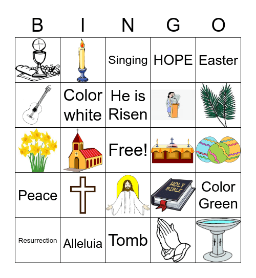 Easter New Day Bingo Card