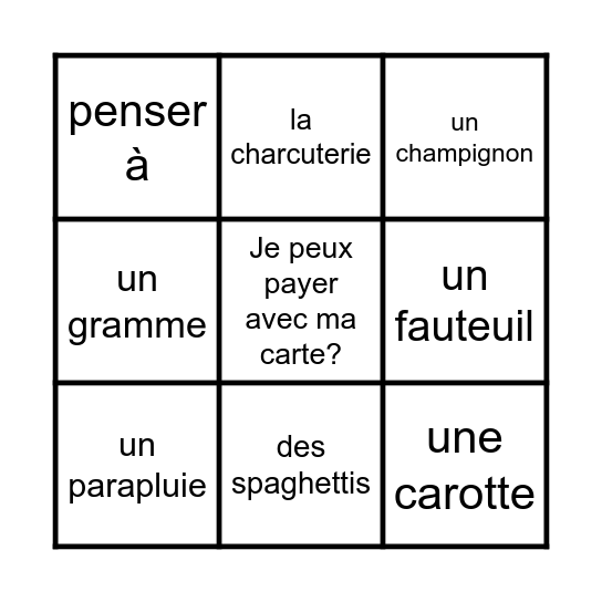 Contact 11: Bingo Card