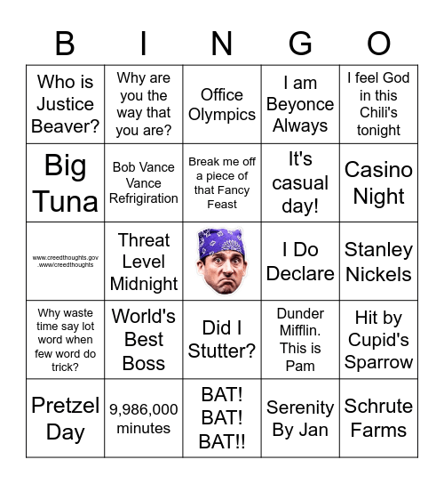 The Office Bingo Card