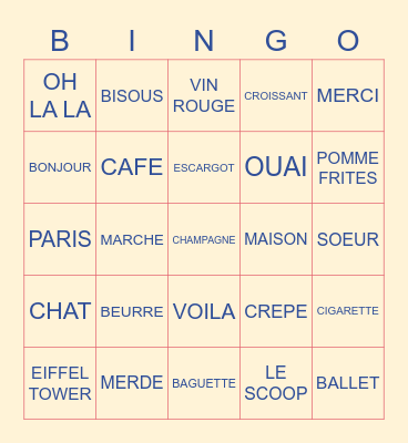 LITTLE HOUSE BINGO Card