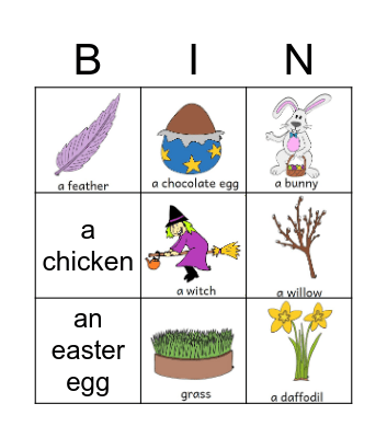 Easter bingo Card