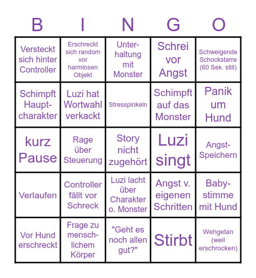 MehLuzifer's Bingo on Twitch Bingo Card