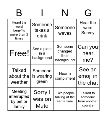 Total Rewards Bingo Game Bingo Card