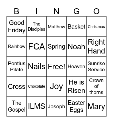 Easter BINGO Card