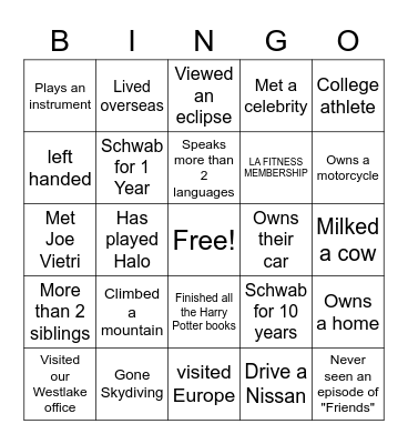 Elevation 2022 Bingo Card