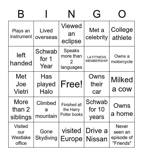 Elevation 2022 Bingo Card