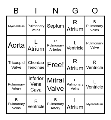 Heart Bingo Card