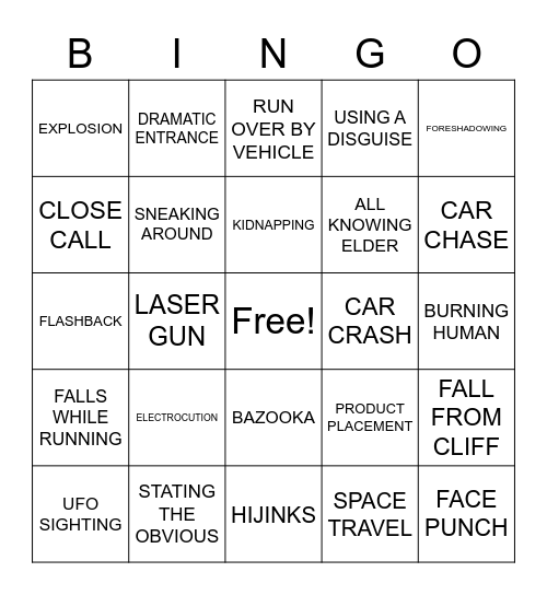 Virtual BingoFlix: Mac & Me (1988, PG) Bingo Card