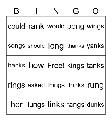 2.1 BINGO Card