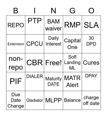 CAP1 ML Bingo Card