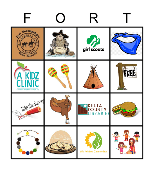 Fort Uncompahgre Day Bingo Card