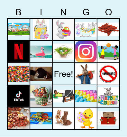 Spring Break Bingo Card