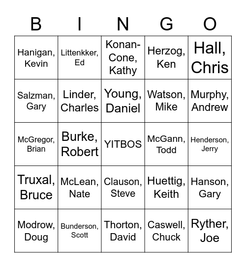 70th+2 Alum Bingo Card