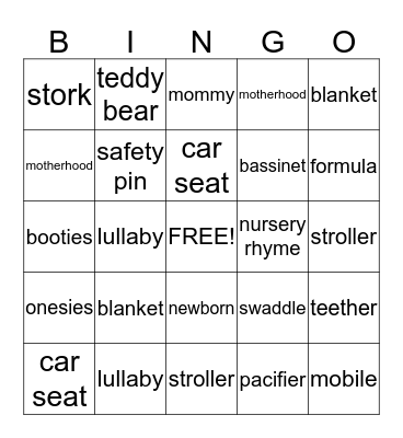 Harper Collins' Bingo Card