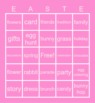 EASTER Bingo Card