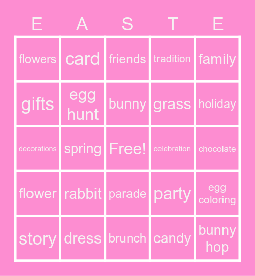 EASTER Bingo Card