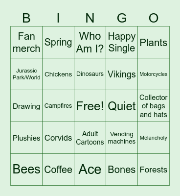 How similiar are you to NT88? Bingo Card