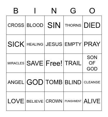 EASTER BINGO Card