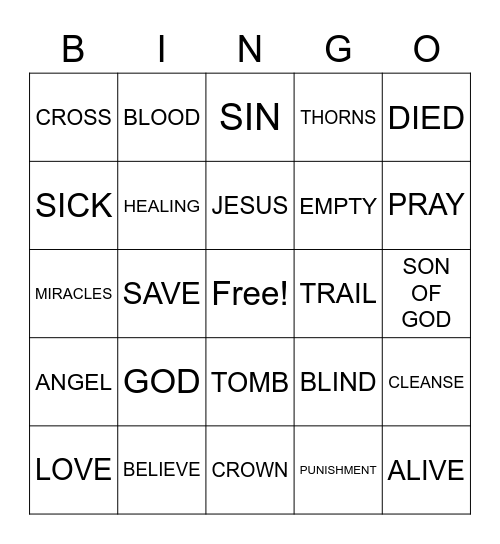 EASTER BINGO Card