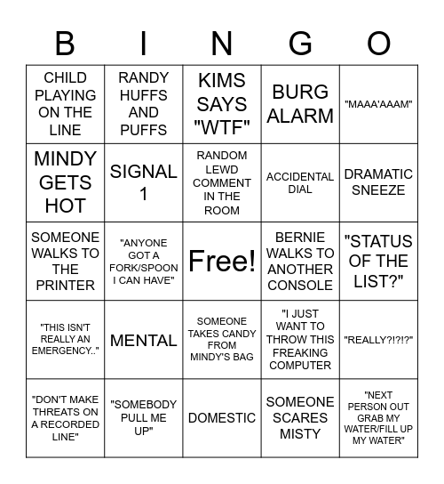 TC WEEK BINGO Card