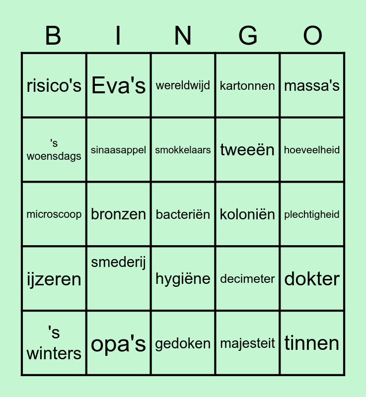 Spelling bingo groep 7 Bingo Card
