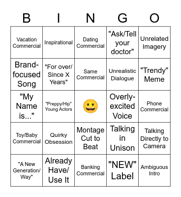 Commercial Bingo Card