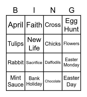 Alcura Easter Bingo! Bingo Card