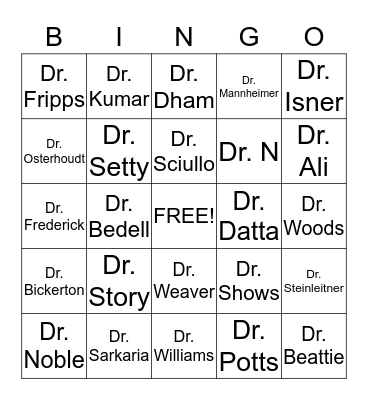 Where are the ODs Bingo Card