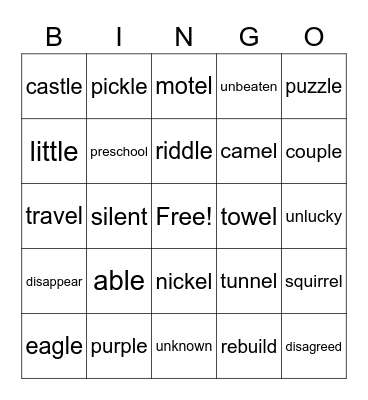 3-6/2 Bingo Card