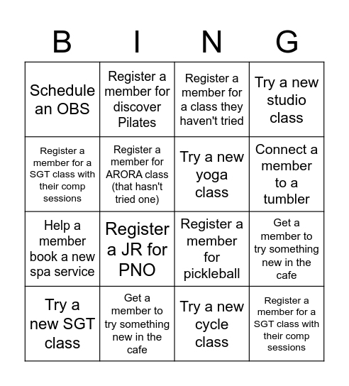 Connectivity Bingo Card