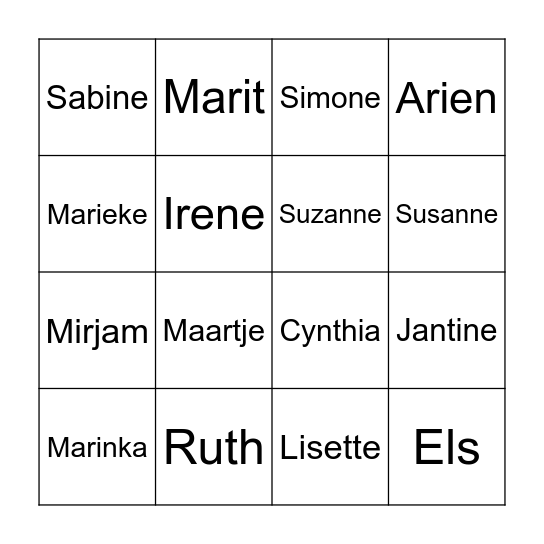 Party Pino Bingo: Who am I? Bingo Card