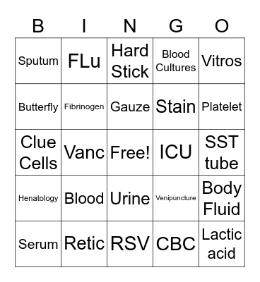 Lab  Week  Bingo Card