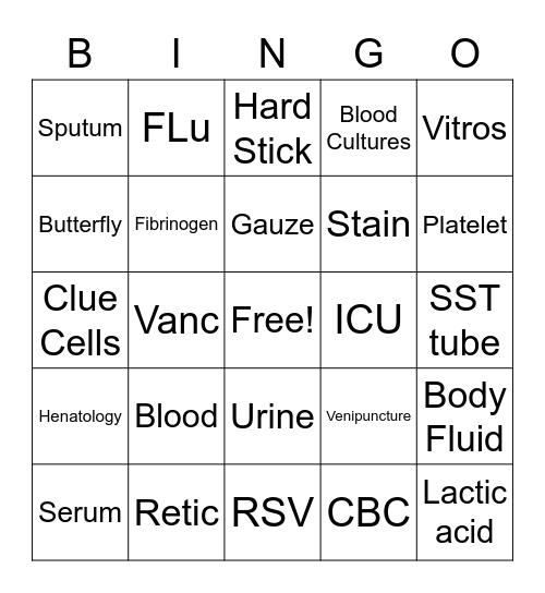 Lab  Week  Bingo Card