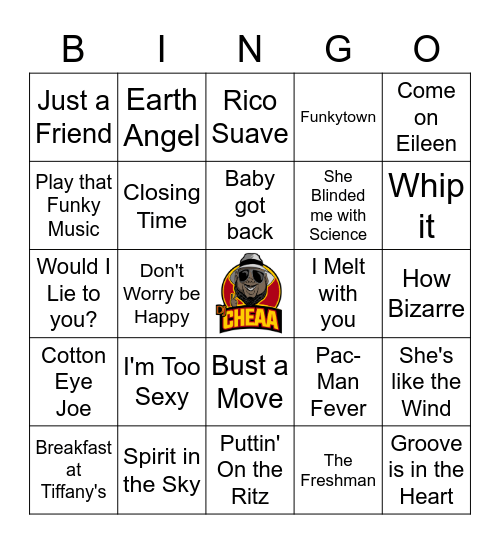 One Hit Wonders Bingo Card