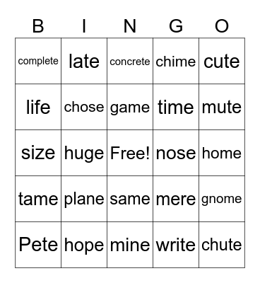 SPIRE 2.7-2.12 Bingo Card