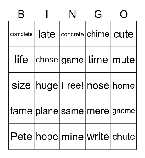 SPIRE 2.7-2.12 Bingo Card