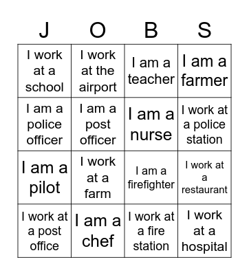 MATCH AND COLOUR Bingo Card