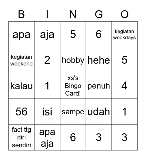 Marketing Bingo! Bingo Card