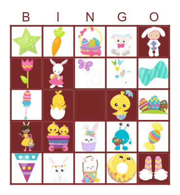 Easter Bingo Card