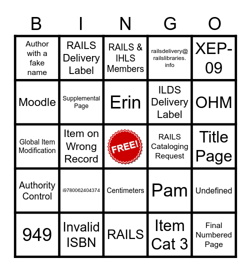 RSA Day 2022: Cataloging Bingo #2 Bingo Card