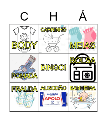 BINGO DO(A) BEBÊ Bingo Card