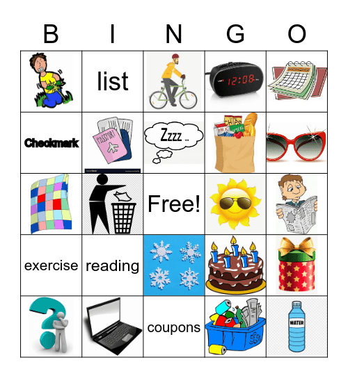 Listening Bingo Card