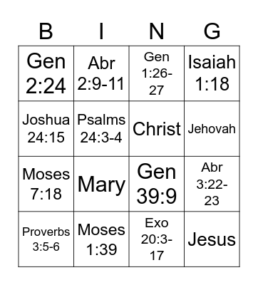 DM OT Jan 2022 Bingo Card