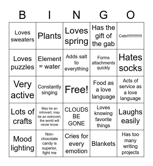 Reka Bingo Card
