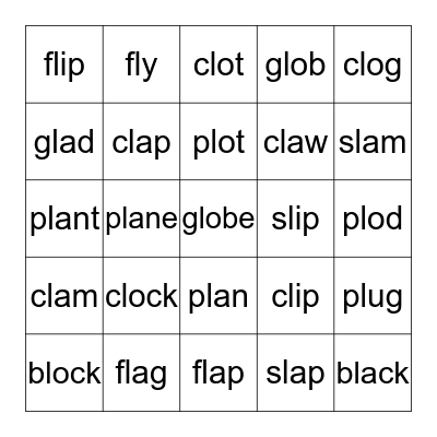 l-family blends Bingo Card